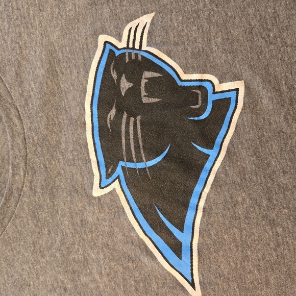NFL x Victoria's Secret Carolina Panthers T-Shirt Gray Blue Womens Size Medium - Picture 6 of 8